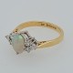 Pre Owned 18ct Opal and Diamond Ring ZB878